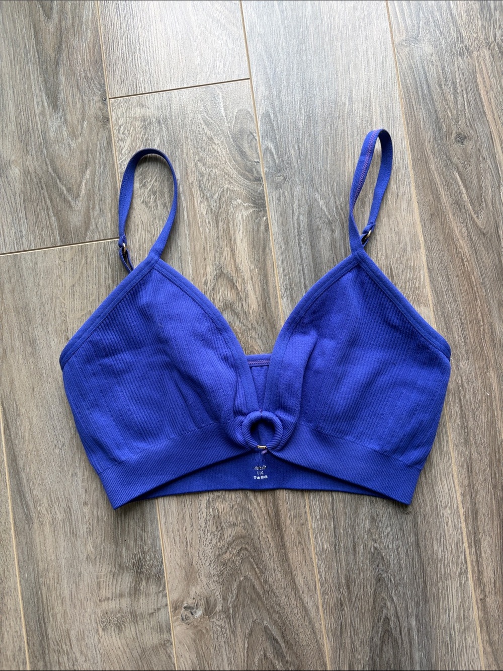 NWOT AERIE Royal Blue Ribbed Ring Bralette